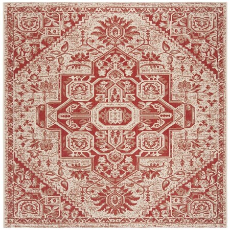 Safavieh 4 x 4 ft. Linden 100 Square Rug, Red & Creme LND138Q-4SQ